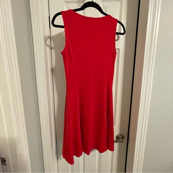 *DONATED* NY & Co | Bright Red Dress with Pockets | Stretchy - Picture 7 of 7